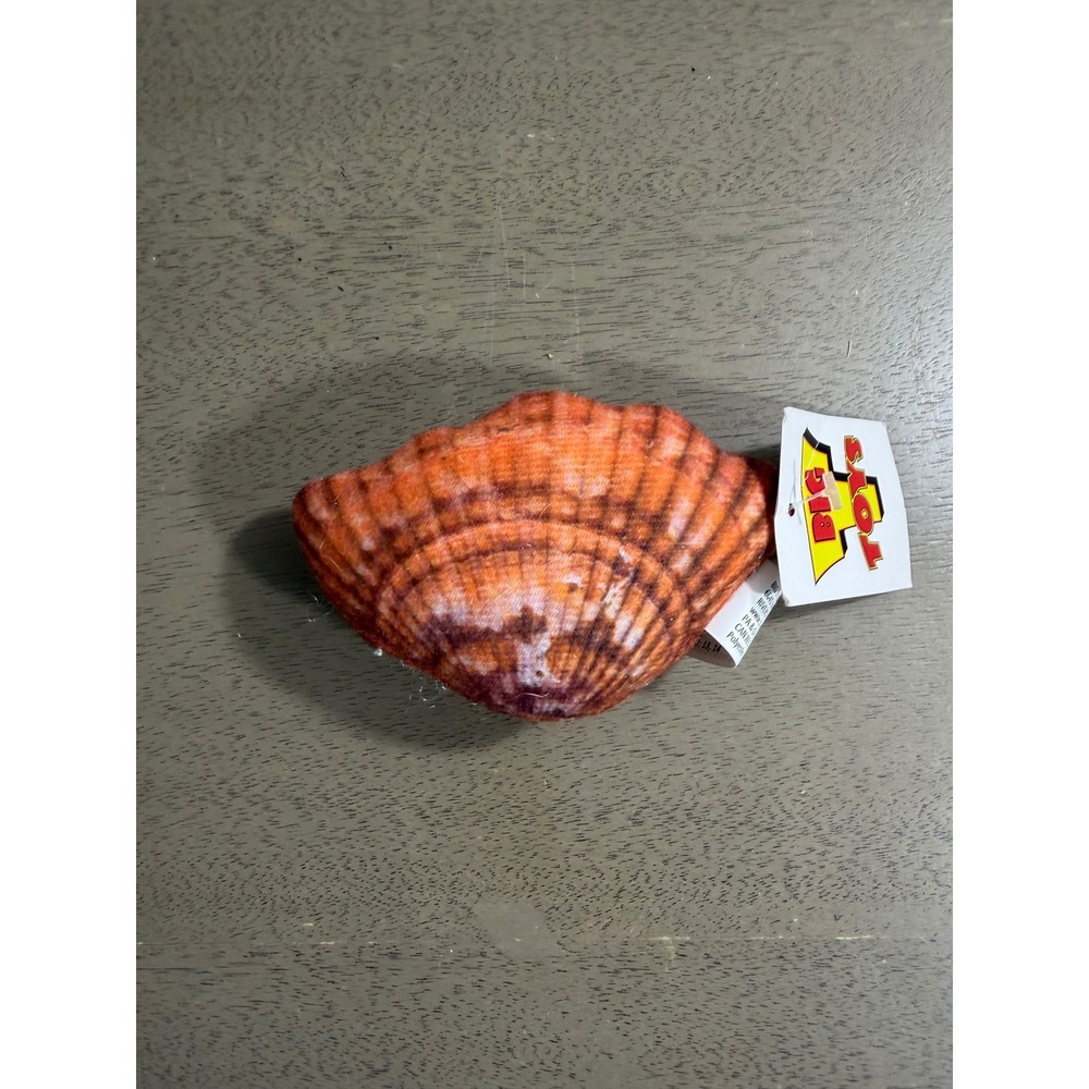 Big T Toys Realistic Orange Scallop Seashell Plush Stuffed Animal 0480SH-SEA